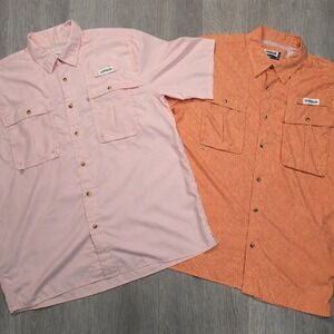 Tommy Bahama Button Up Shirts Mens Large Lot 2 Casual Camp Tropical Short Sleeve